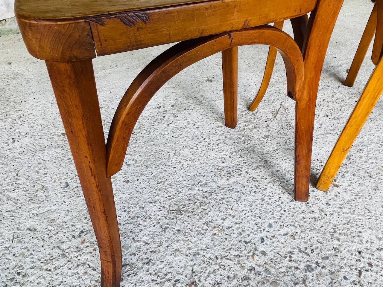 Pair of Baumann bistro chairs, circa 1950's