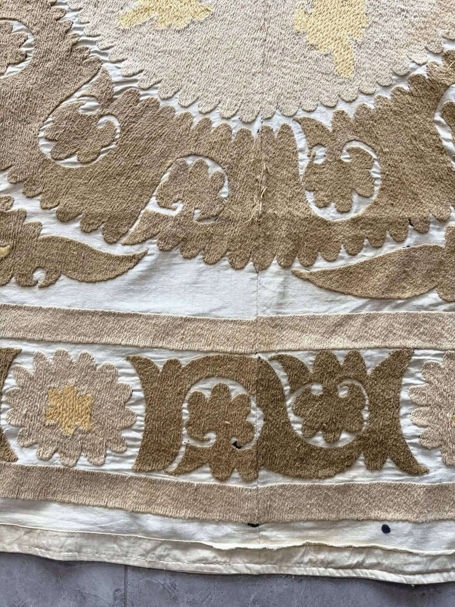 Vintage hand-embroidered tablecloth 145x152 cm