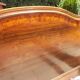 Solid walnut bed with very old walnut burl.