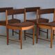 Table rondes et chaises en teck par Mcintosh