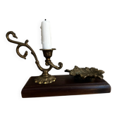 Antique smoking set Art Nouveau – candle holder cigar lighter/ashtray