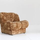 Vintage italian armchair velvet 1970s