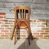 Old wooden bistro chair Baumann No 84