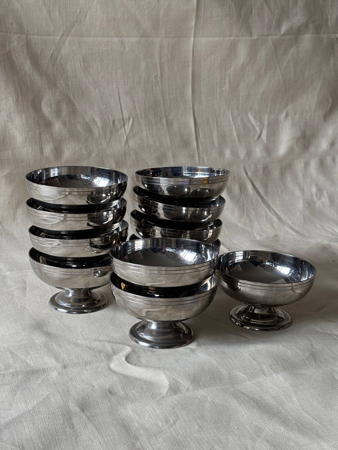 Vintage stainless steel cups