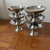 Set of 6 stainless steel bowls