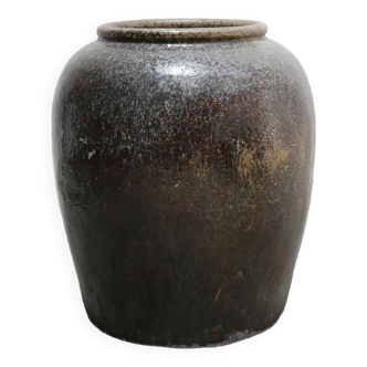 Jarre vintage en grès émaillé