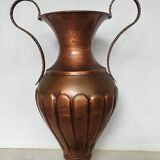 Large vintage copper amphora