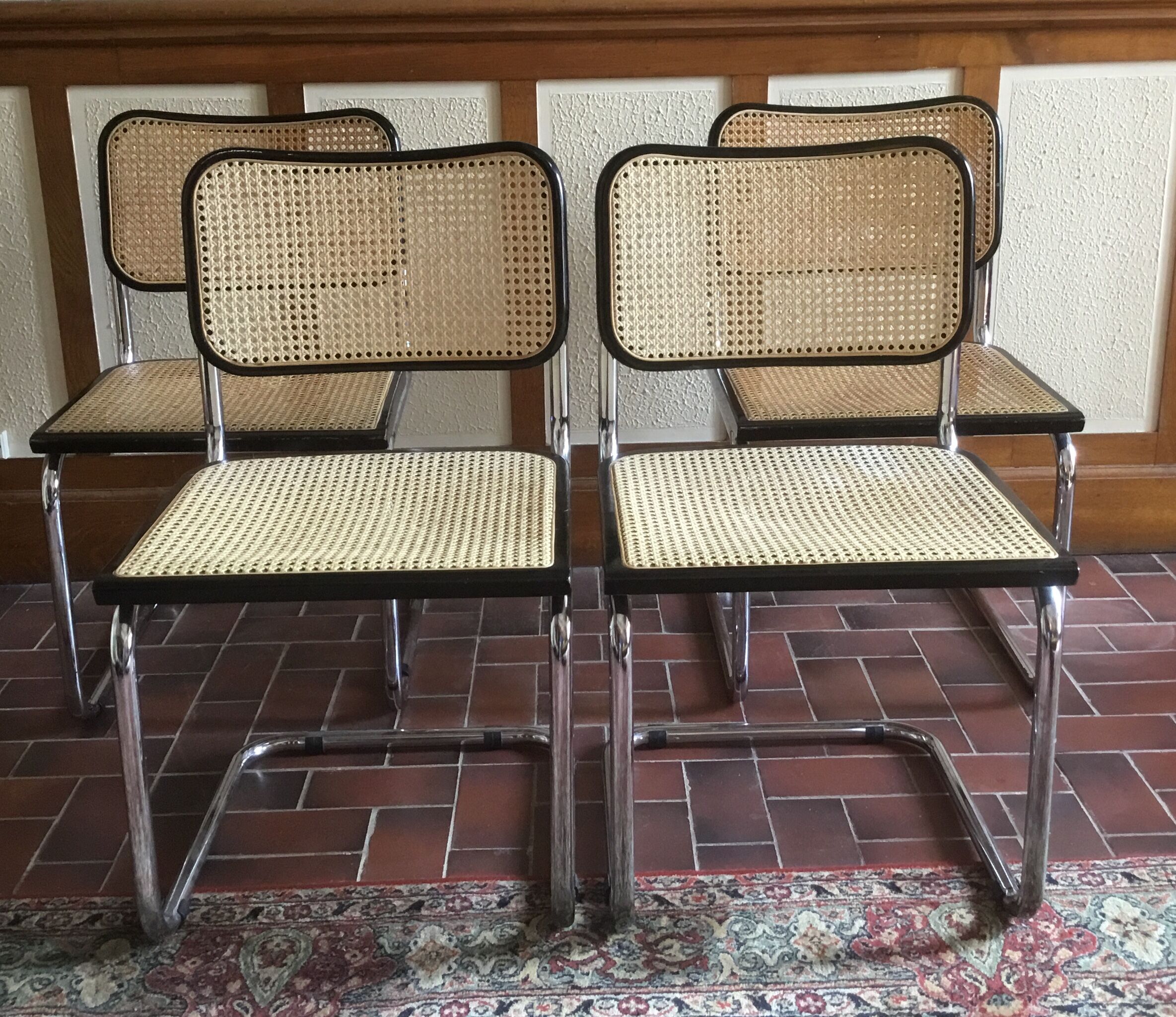 Pair of chairs Cesca B32 vintage designed by Marcel Breuer