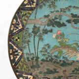 very large Chinese cloisonné enamel dish China 19th century