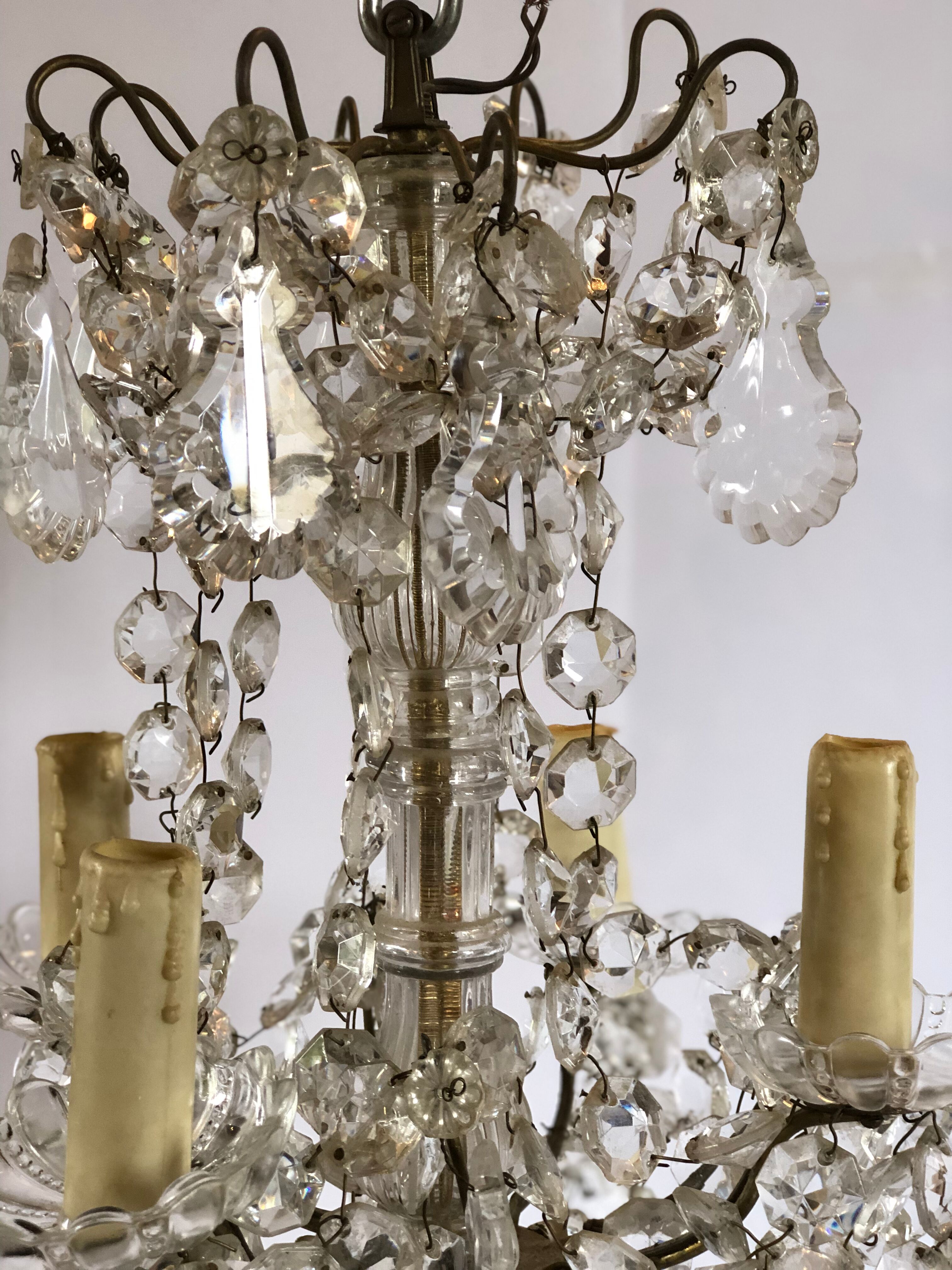 Antique chandelier with tassels