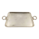 Silver-plated service tray in the style of Louis XVI.