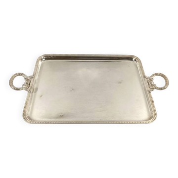 Silver-plated service tray in the Louis XVI style.