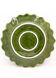 Artisanal plate with strawberries in green and red slurry