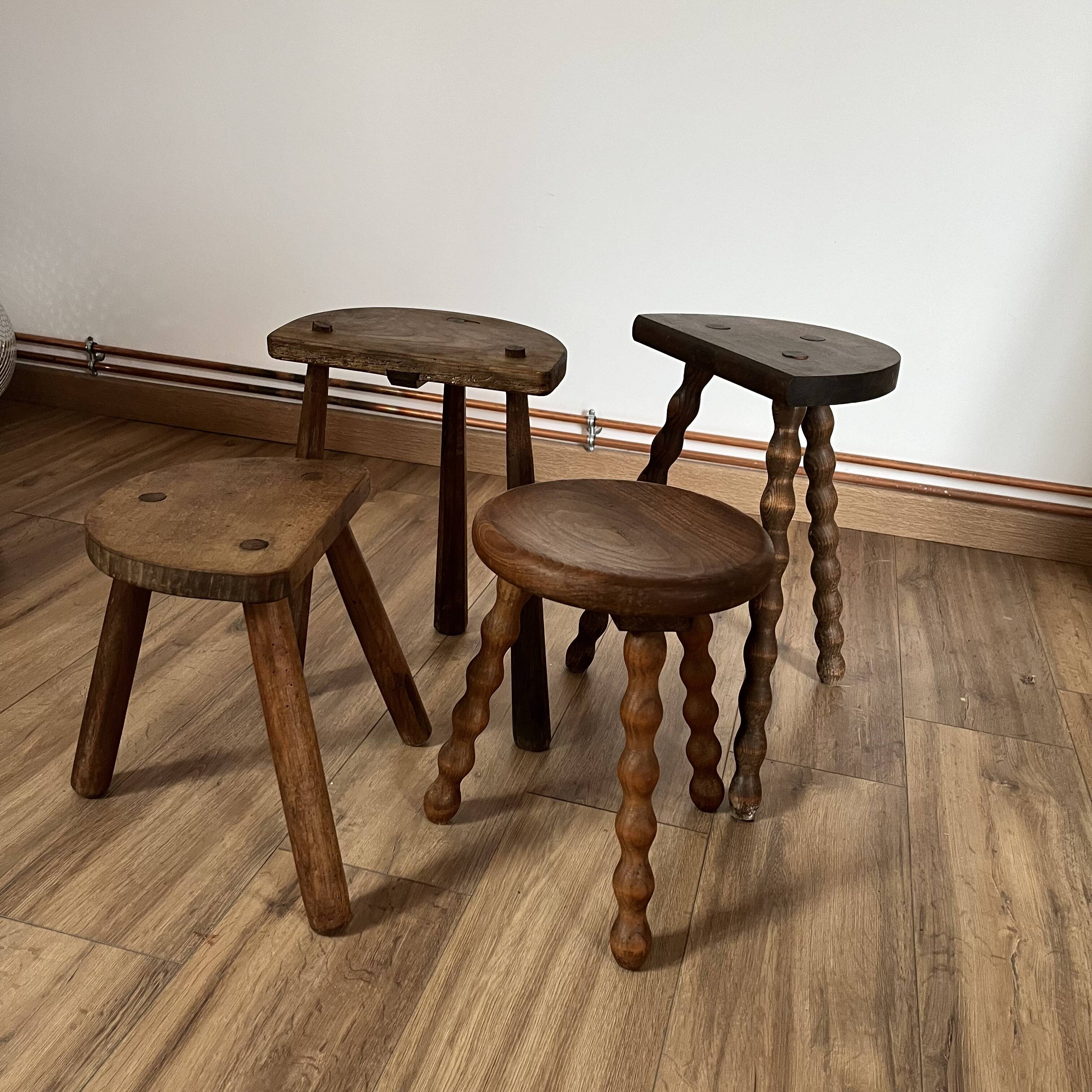 Set of 4 mismatched stools