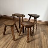 Set of 4 mismatched stools