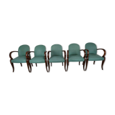 5 fauteuils bridge art déco