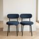 2 chaises NV Gallery bouclé bleu
