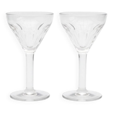 A pair of Art Deco Café Bistro Illusion aperitif glasses