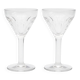 A pair of Art Deco Café Bistro Illusion aperitif glasses