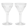 A pair of Art Deco Café Bistro Illusion aperitif glasses