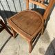 Pair of mismatched bistro chair