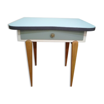 Blue bedside table