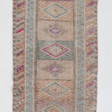 3x10 neutral handmade vintage runner rug, 78x326cm