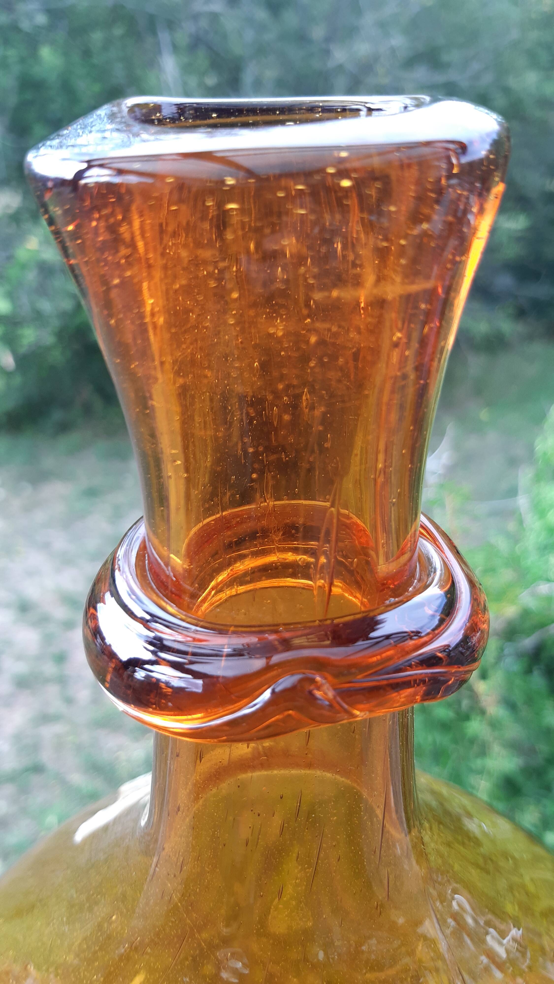 Demijhon or amber blown glass