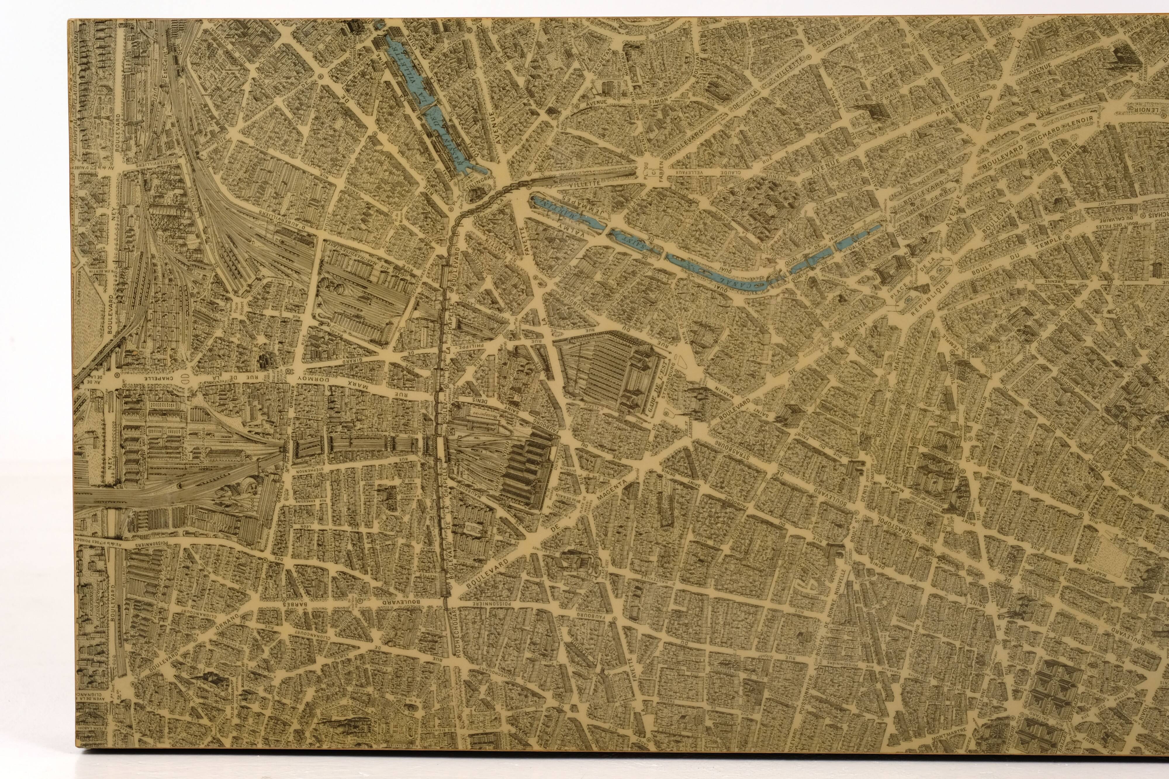 Paris 1960 plan coffee table