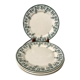 lot of 5 flat plates Terre de Fer Digoin Sarreguemines model "Suzanne" late nineteenth