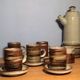 Coffee set in sandstone