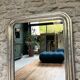 Antique Louis-Philippe mirror 126/80.5cm gilded with silver leaf trumeau
