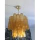 Lustre en verre de murano ambre « tronchi » d50