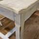 Farmhouse table 6 people white patinated in rectangular solid oak
