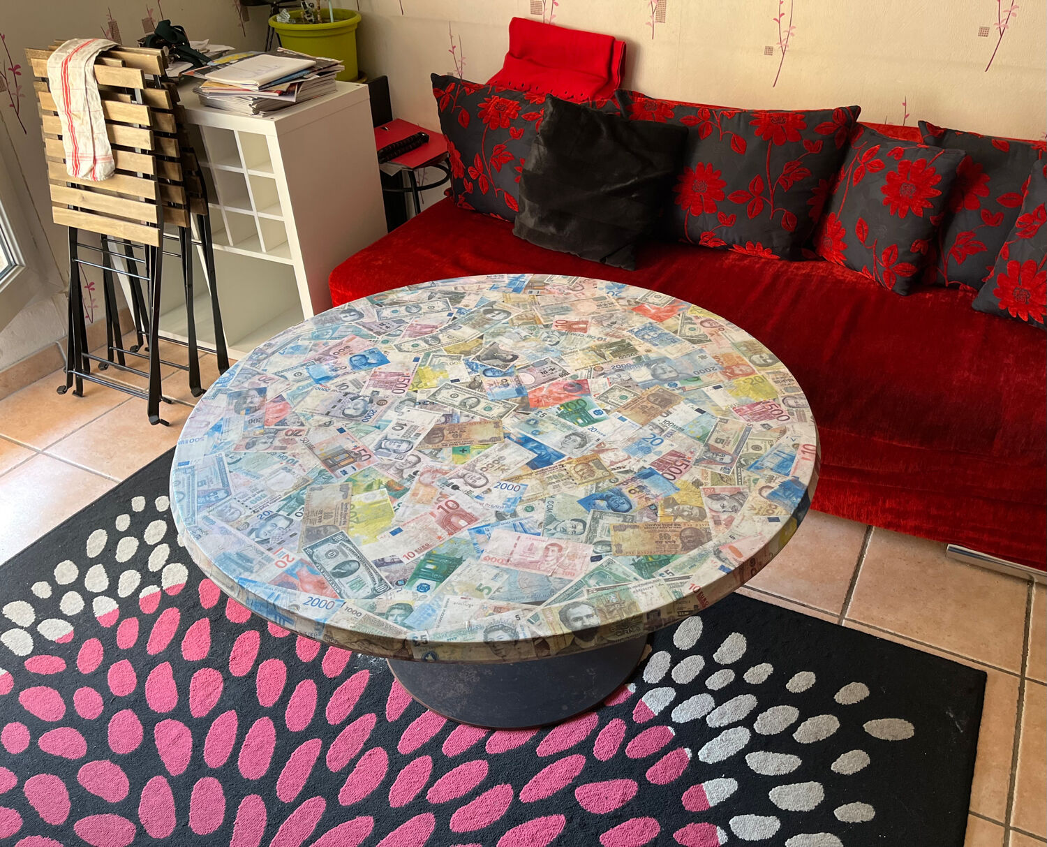 Industrial coffee table