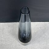 Scandinavian vintage grey glass vase