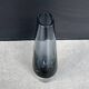 Vase en verre gris vintage scandinave