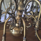 Antique chandelier in 12-pointed brass