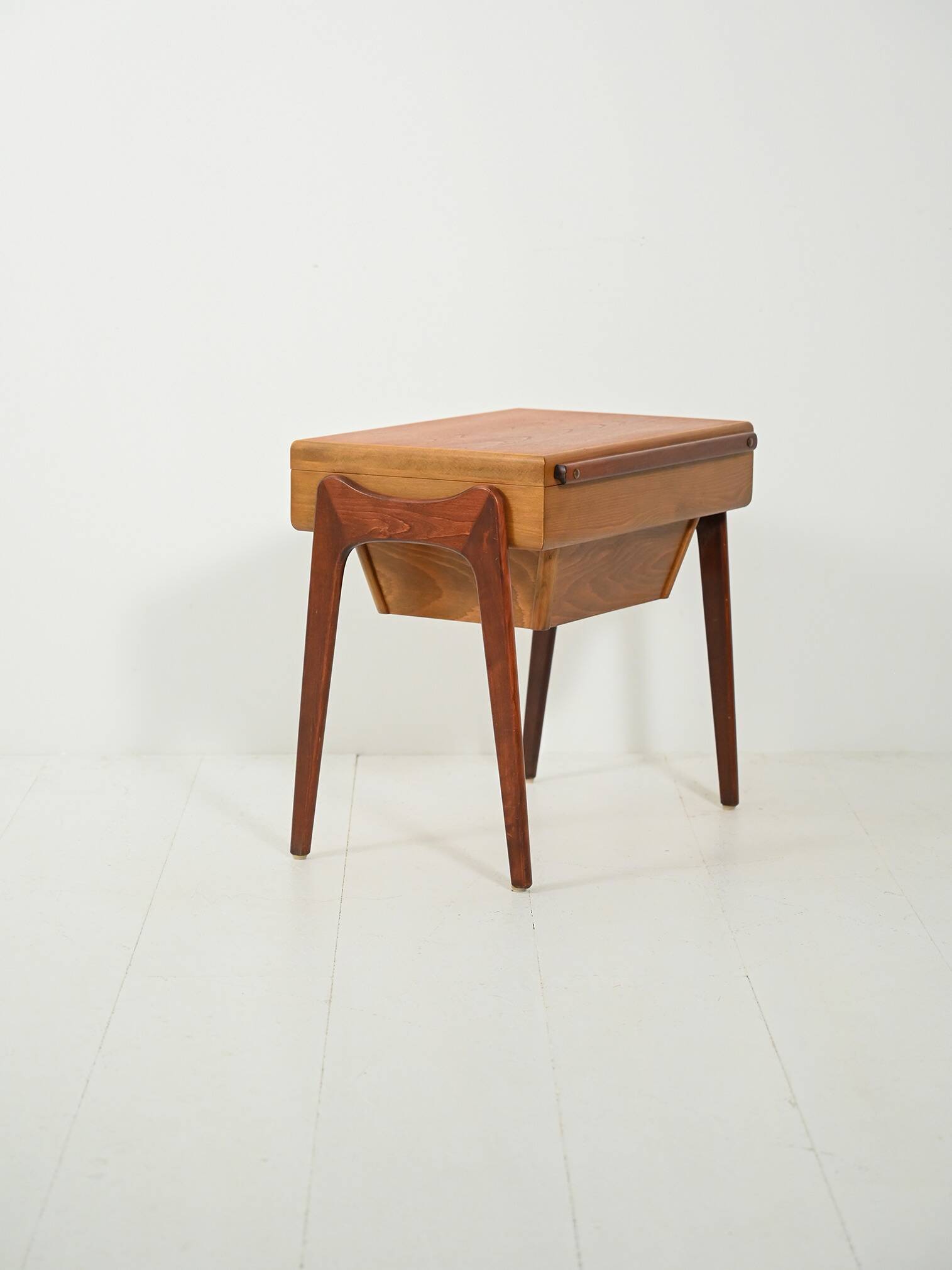 Scandinavian Sewing Table in Teak and Oak