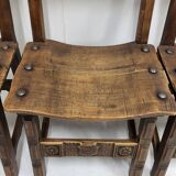 Set of 4 vintage brutalist chairs 1970