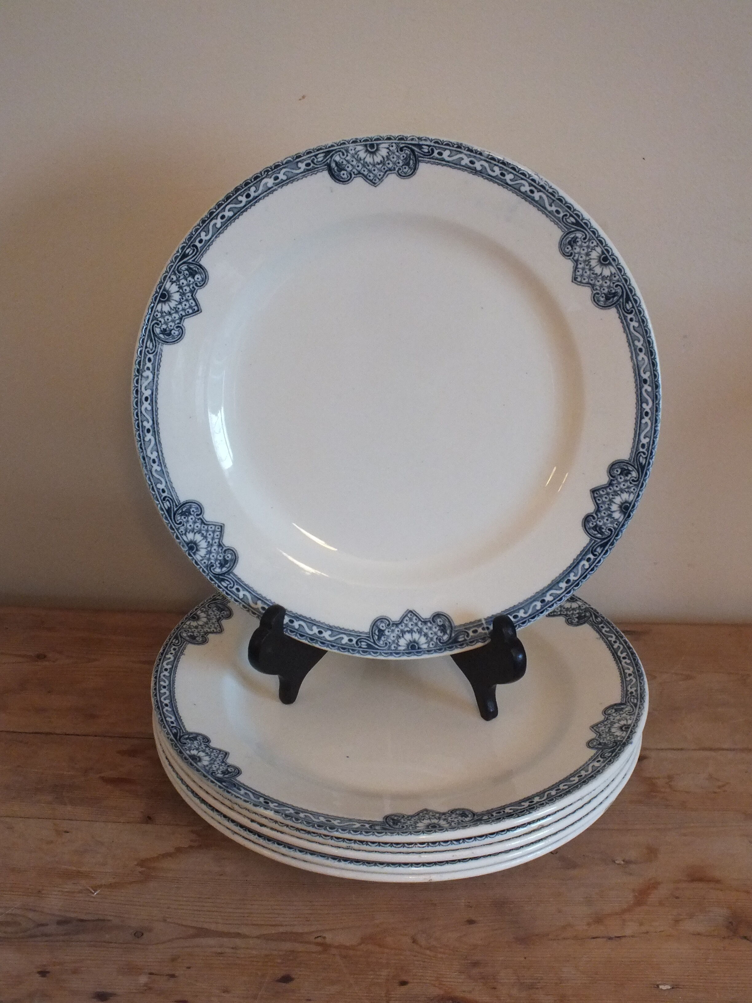 6 flat plates Salins Jumièges in iron earth