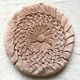 Vintage pleated velvet cushion