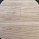 Renovated round extendable Scandinavian dining table in teak, 153cm.