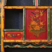 Headboard chinois laqué et peint du 20e siècle