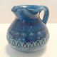 Handmade Rimini Blue Lacquered Ceramic Jug by Aldo Londi for Bitossi, Italy
