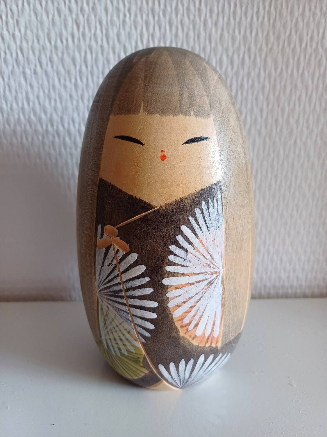 Rare vintage Kokeshi by Kuribayashi Issetsu (1924–2010).