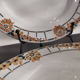 Series of 6 Saint Amand flat plates Ceranord France