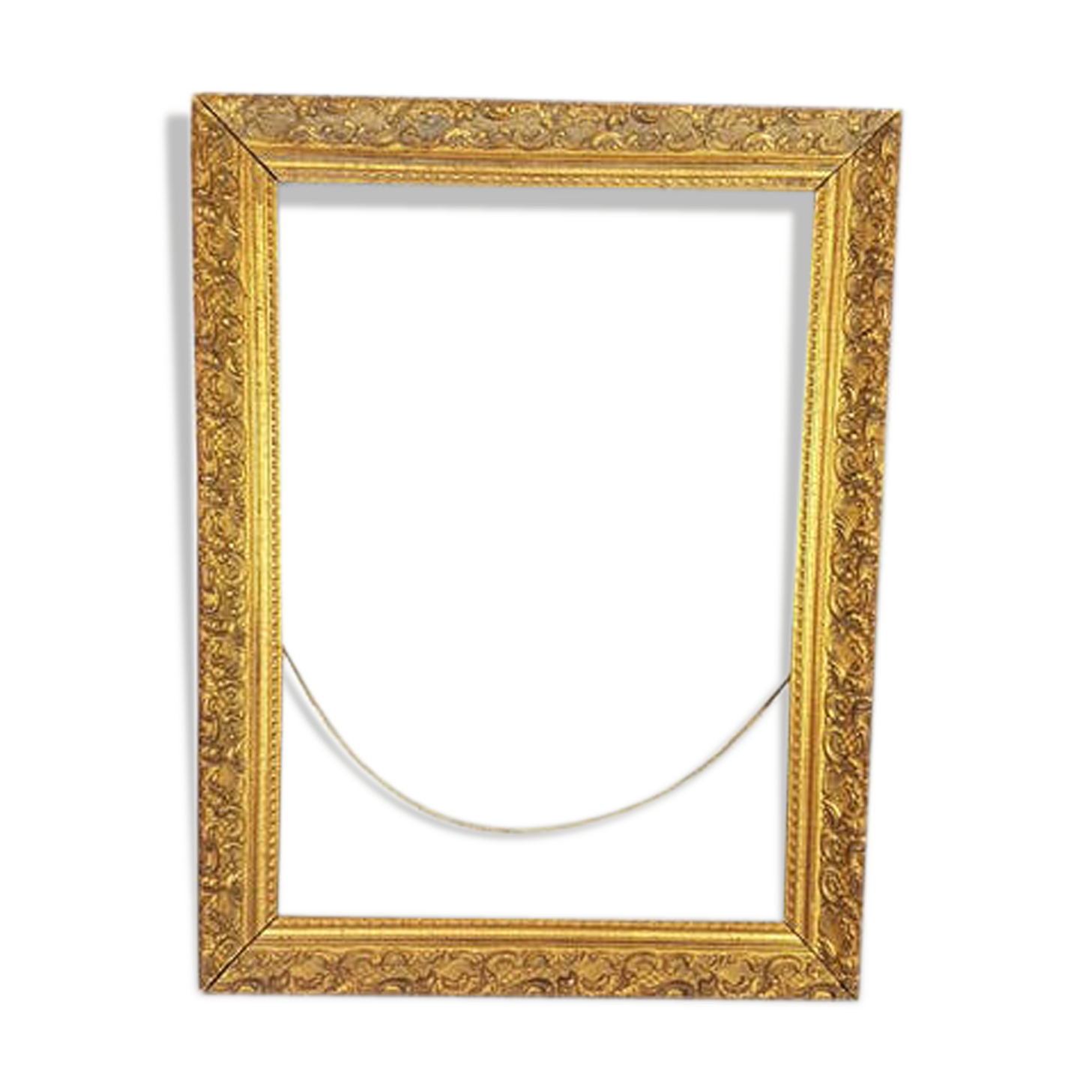 Old wooden frame - golden stucco period 1900 66x50cm, leaf 57x41 cm S26
