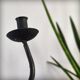 Pair of postmodern brutalist candlesticks in wrought iron, France, 1980s