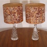 Pair of crystal lamps model RD477 by Carl Fagerlund
